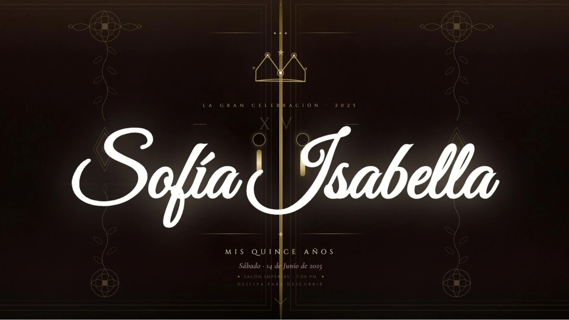 Sofia Isabella – invitación digital para fiesta de 15 años